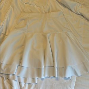 White tennis skirt
